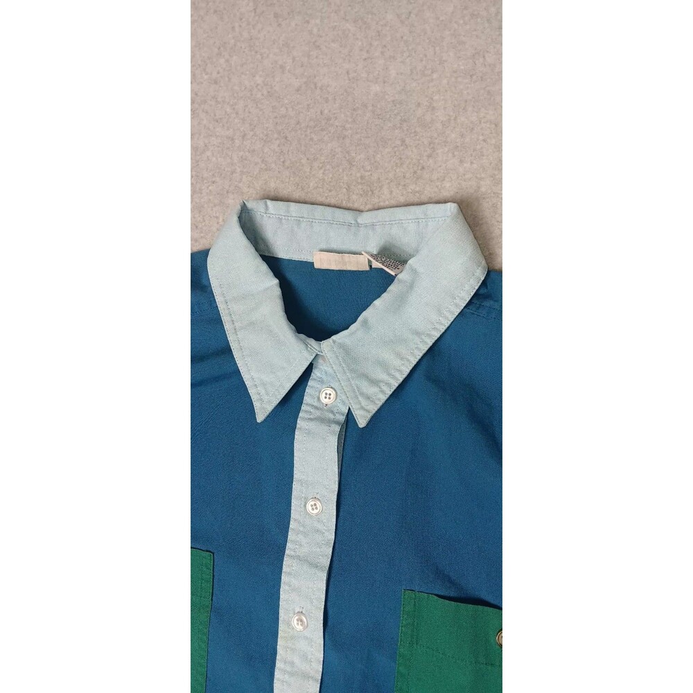 Vtg Cabin Creek 90s Colorblock Button Up Mens XL Retro Fresh Prince Hip Hop Swag - Picture 3 of 12